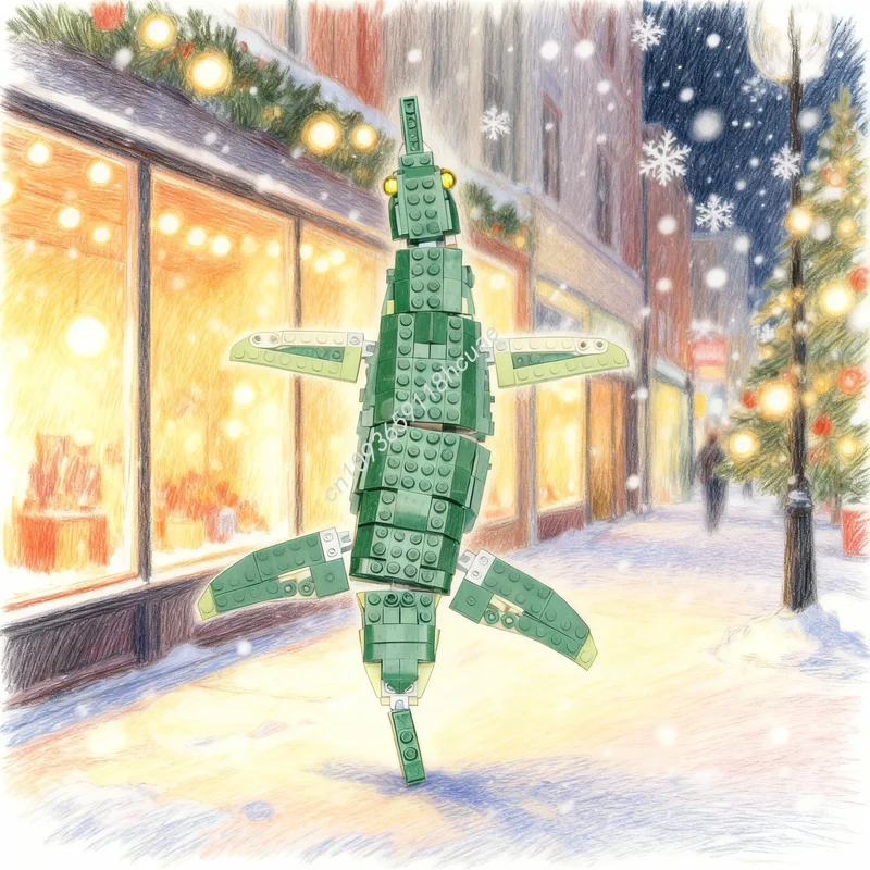 

337 деталей MOC Creator 3 в 1: Модель Плиозавра Кевани, конструктор, архитектурные игрушки, идея для рождественского подарка, развивающие кирпичики для детей