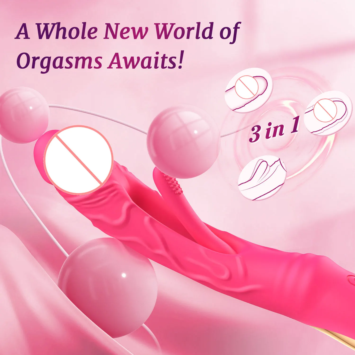 3 in 1 Realistic Dildo for Women Clitoral Vibration Powerful Flapping G Spot Adults Supplies Sex Toys Female Masturbation Couple