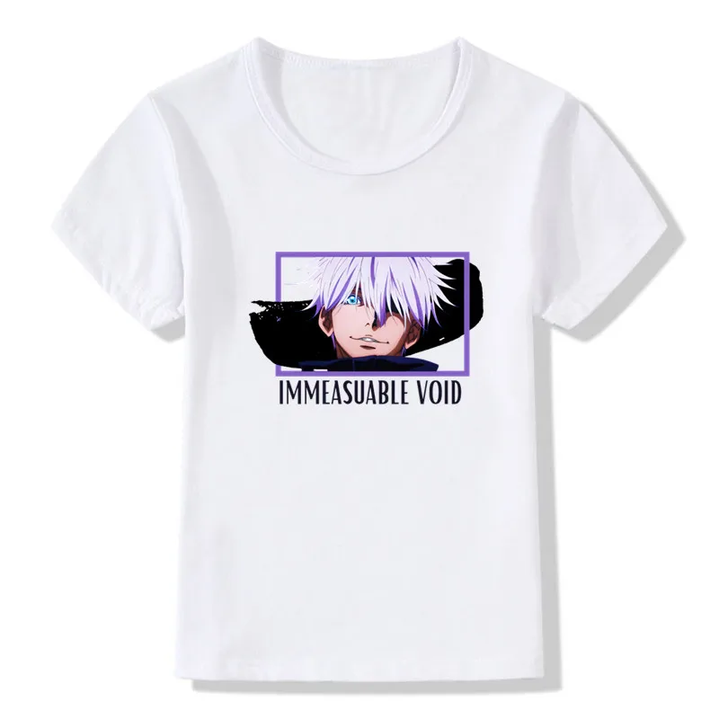 Anime Jujutsu Kaisen Satoru Gojo Print Cartoon Kids T-Shirt Zomer Casual Meisjes Kleding Baby Jongens T-Shirt Kinderkleding