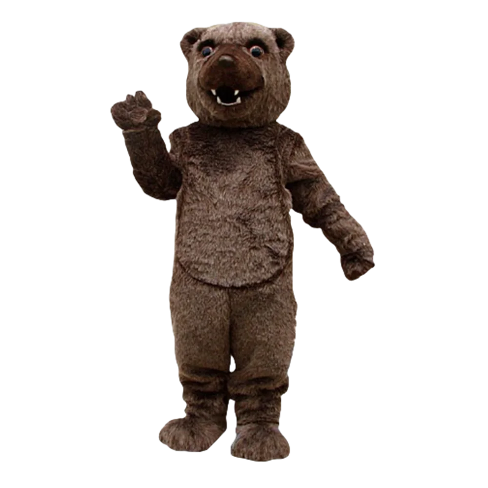 High Quality Plush Material Brown Bear Mascot Costume Adult Size Fancy Dress Mascota Outfit Suit Carnival Party Costume SW490