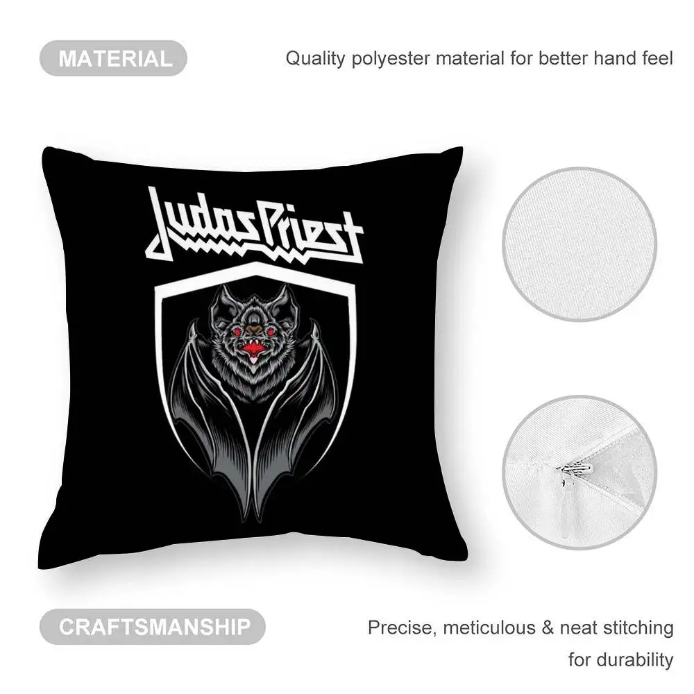 الكلاسيكية كيس وسادة أريكة غرفة المعيشة غرفة نوم الطباعة على الوجهين J-Judas P-Priest وسادة مربعة قيلولة الوقت كيس وسادة #5