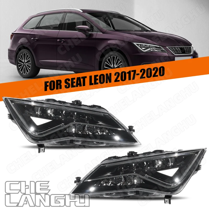 

5F1941773A LED Headlight For Seat Leon 2017 2018 2019 2020 LHD Front Turn Signal Light Headlamp DRL Car Accessories 5F1941774A