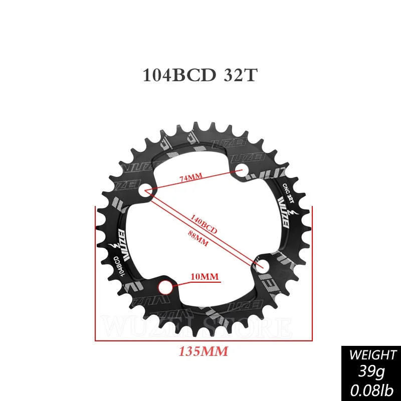 Mountain Bike Square Hole Crank 104BCD 32/34/36/38/40/42T Sprocket Square Hole Crankset 8/9/10/11 Speed MTB Bicycle Crankset