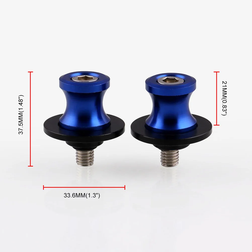 

2Pcs Cnc Aluminum Motorcycle Swingarm Spool Stand Screws M8 Blue Motorcycle Accessories Arm Ring Racing Car Nail