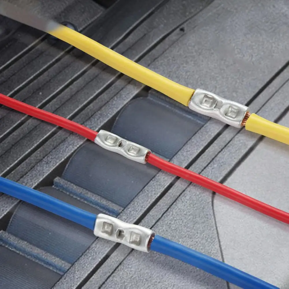 Electrical Wire Crimp Terminal Kit Butt Splice Connector Assorted Aluminum Brass Insulated Ferrules Industrial Repair Tool