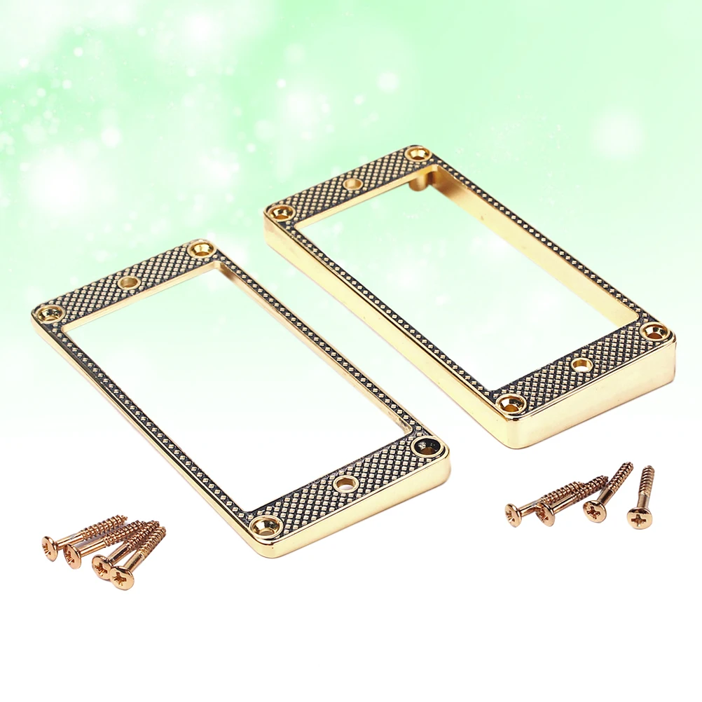 

2pcs Metal Electric Guitar Humbucker Mounting Ring Frame Replacement Zinc Alloy Pickup Guitar Parts Accessories Gb301 Golden