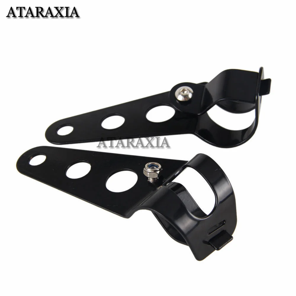 Universal Motorcycle Headlight Mount Bracket Fork Ear Chopper Headlamp Holder Clamp Adjustable Motor Fork Mount 28-36mm 35-43mm view 6