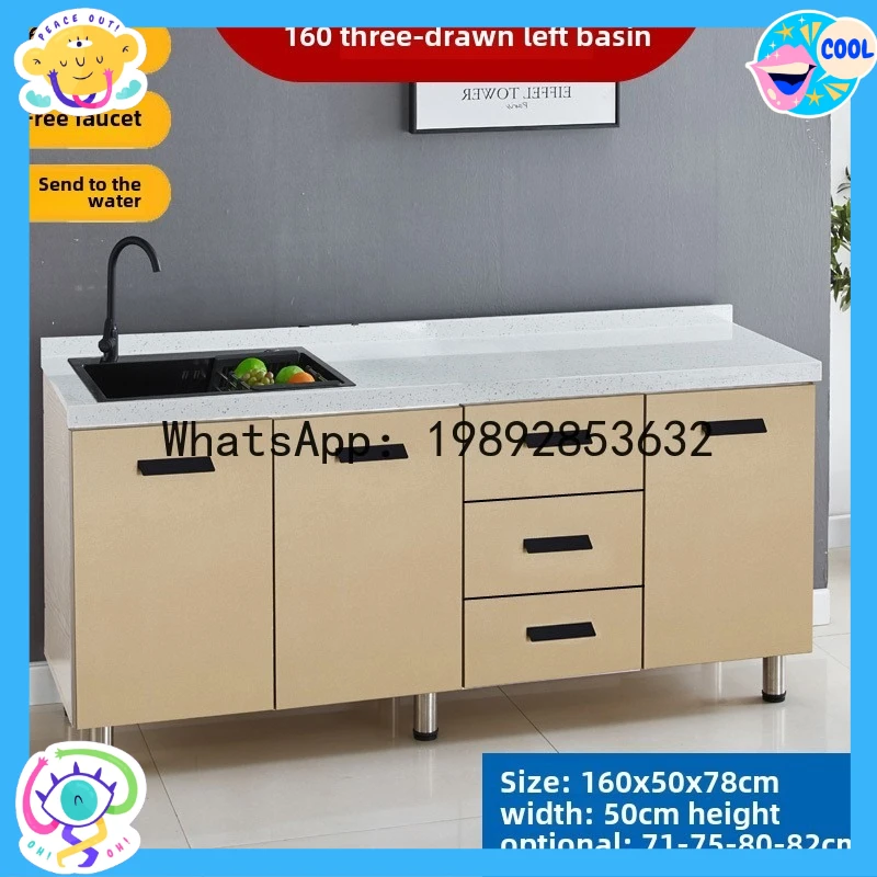 AB  kitchen cabinet stove cabinet rock slab table simple small apartment kitchen cabinet