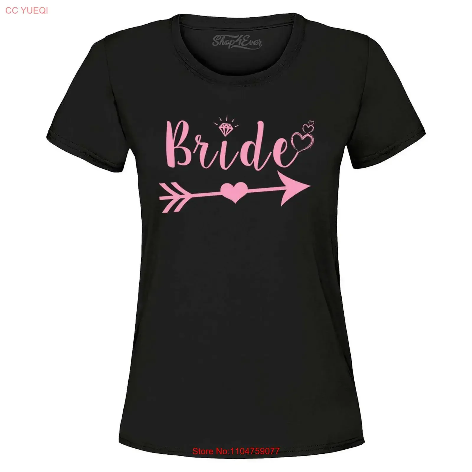 Bride Heart Arrow Women's T Shirt Wedding vintage Washed streetwear Comfortable Unisex Stylish Top For Everyday Wear Breathable