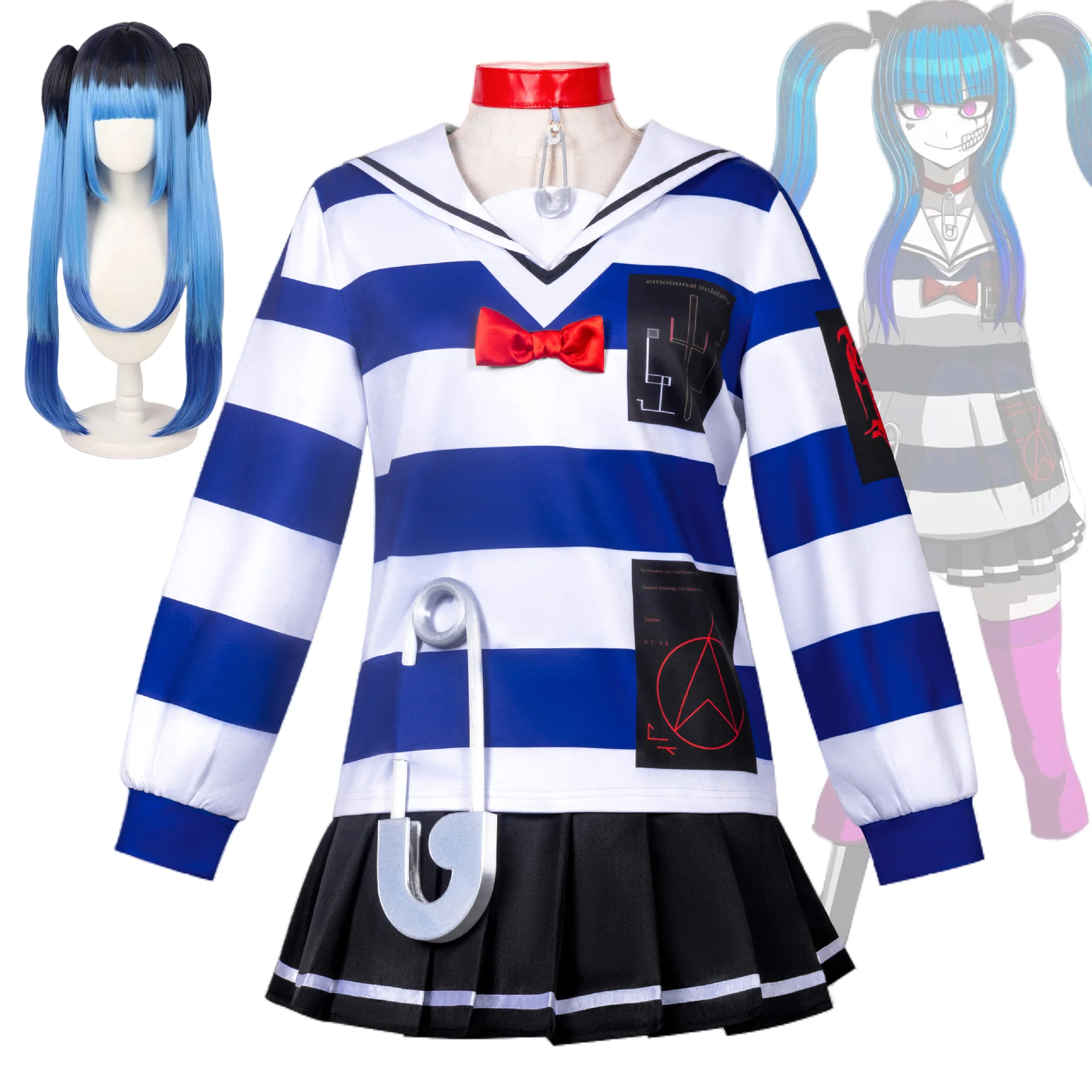 

Game The Hundred Line Last Defense Amemiya Darumi Cosplay Costume Wig