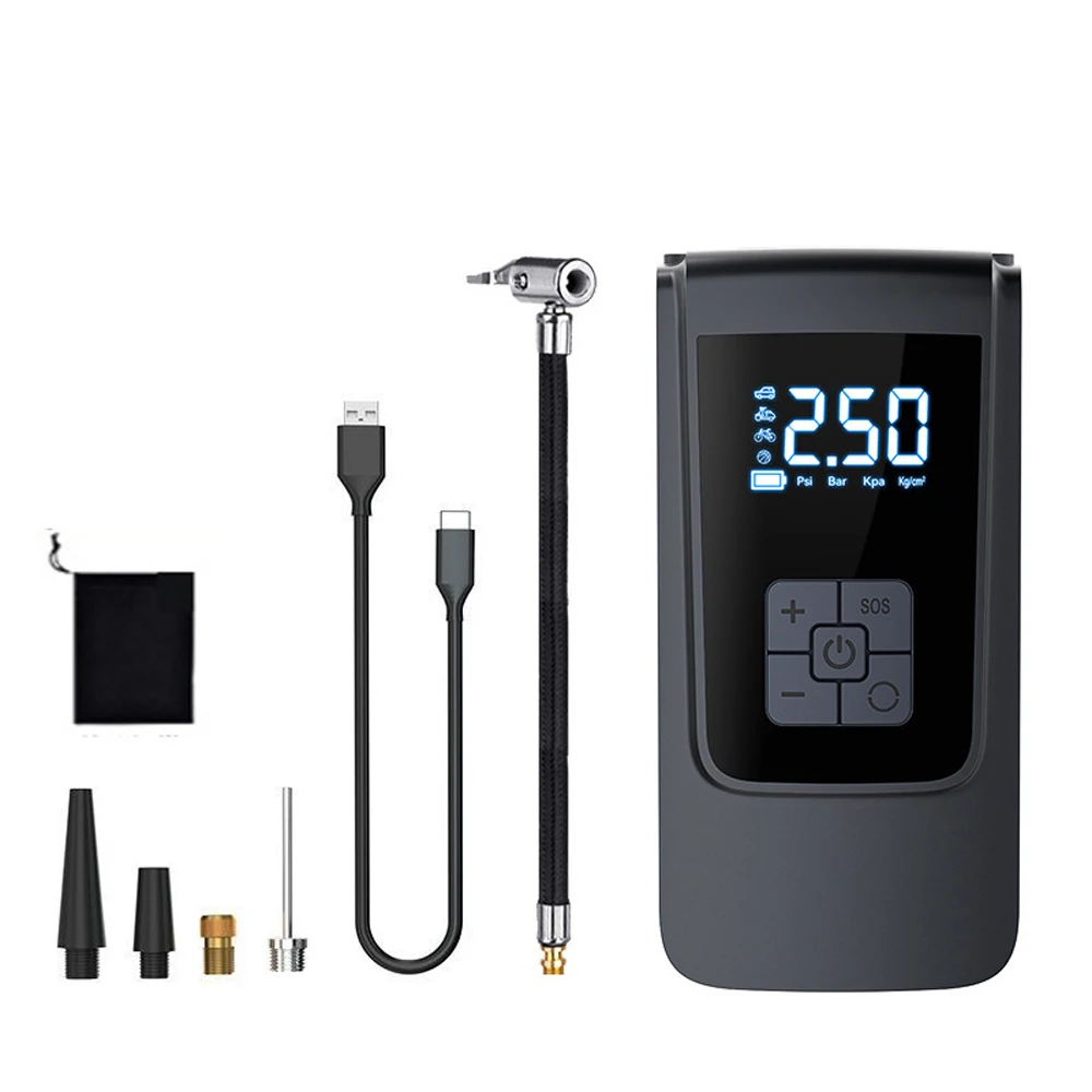 Portable Car Air Pump 150PSI Air Compressor With LED Light Handheld Electric Tire Inflator For Car Motorcycle Bicycle Tire Balls