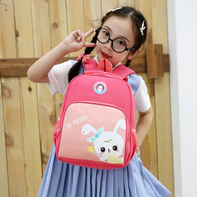 Kindergarten School Bag Cartoon Waterproof Rabbit Dinosaur Print Children's Backpack 3-6 Years Old Schoolbags for Boys and Girls