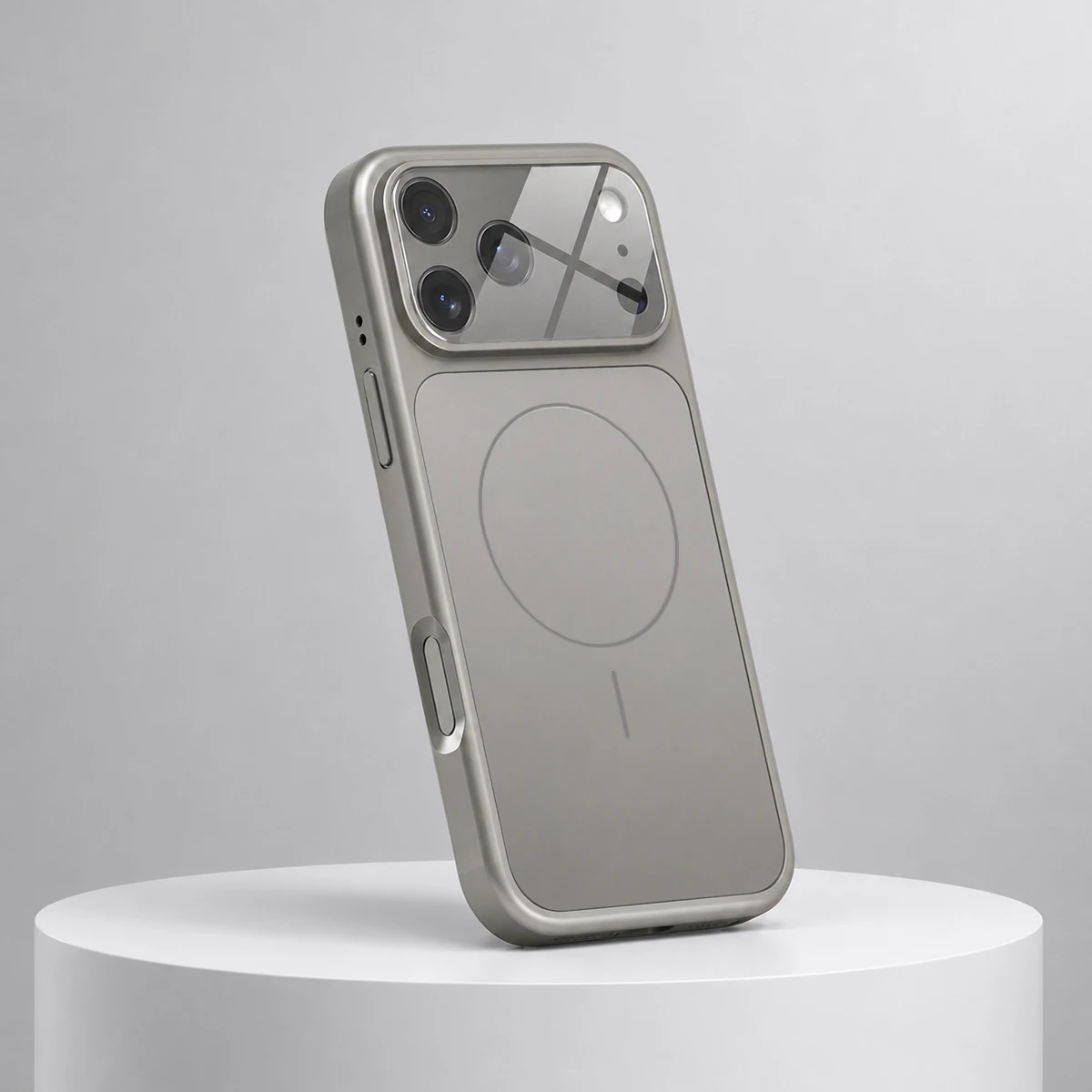 Luxuriöse Matte Metallische Textur Anti-Sturz Handyhülle für iPhone 17 16 15 14 13 Pro Max Kabelloses Magnetisches Laden Stoßfeste Hülle