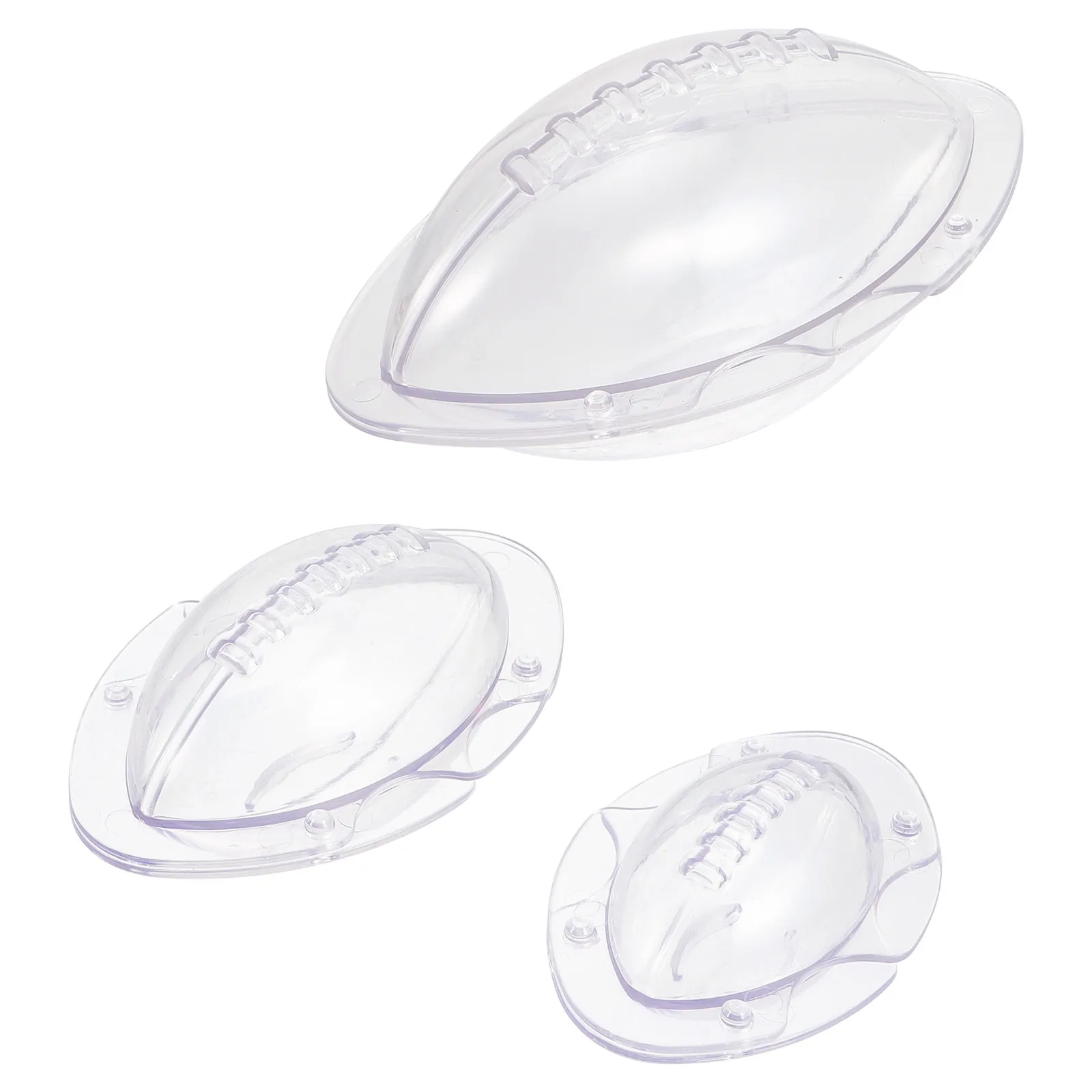 3pcs Rugby Football Cake Mold – Non-Stick Baking Mold for Custard, Cookies, Chocolate Pudding, Jelly & Rice Cakes