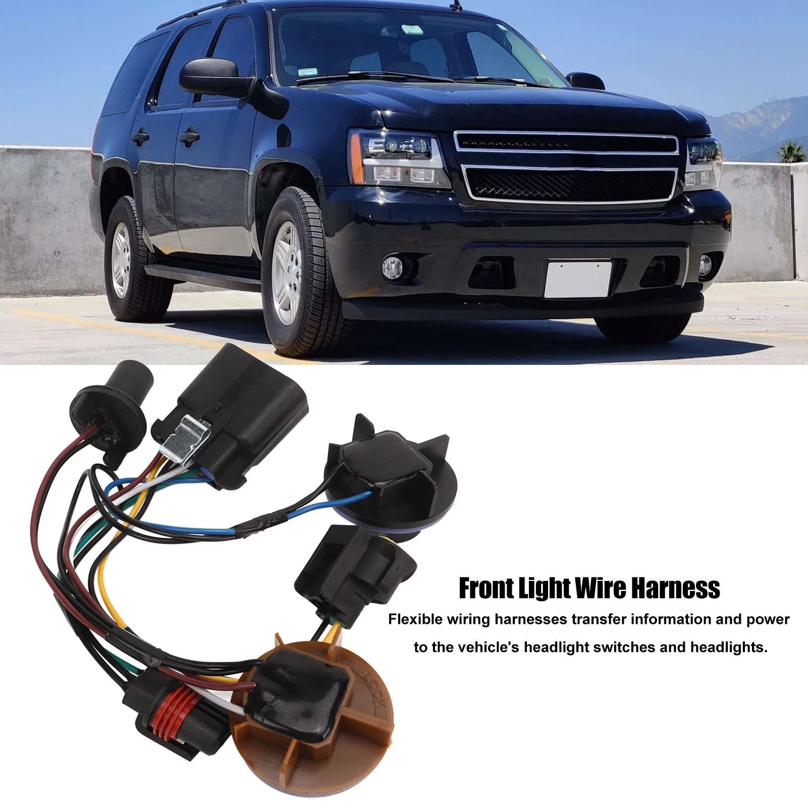 Headlight Wiring Cable Harness OEM 15950809 Front Lamp Connector For Gm Chevrolet 2007-2014 Headlamp Repair Kit