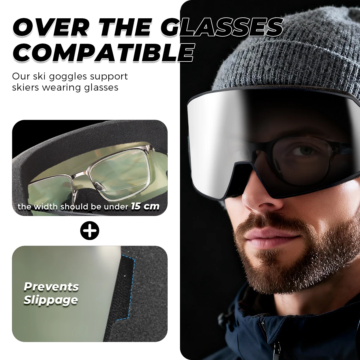 VICTGOAL نظارات التزلج المضادة للضباب حماية من الأشعة فوق البنفسجية عدسة مزدوجة نظارات للتزلج على الجليد النساء الرجال نظارات رياضية في الهواء الطلق