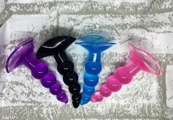 Mini Jelly ANAL BEADS, Butt Plug, Anal Plug, Jelly Beads, Anal Dildo, Bdsm Toy, Sex Toy, Mature Toy, 4 Colors Available