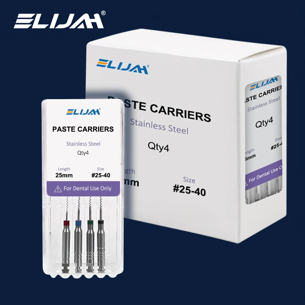 ELIJAH 10Box/Packs Dental Rotary Paste Carriers Spiral Filler Lentulo Engine Filling Paste 21/25mm 25#-40# Dentistry Endo Files