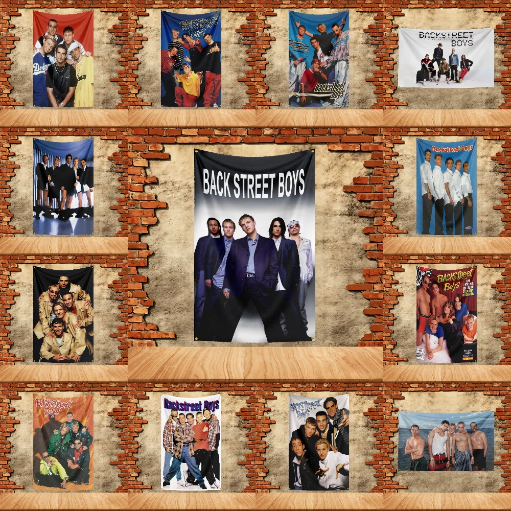 Music Band Flag  for Back street Boys Fans Banner HD Print Background Garage Bedroom Living Room Dorm Wall Decor Tapestry