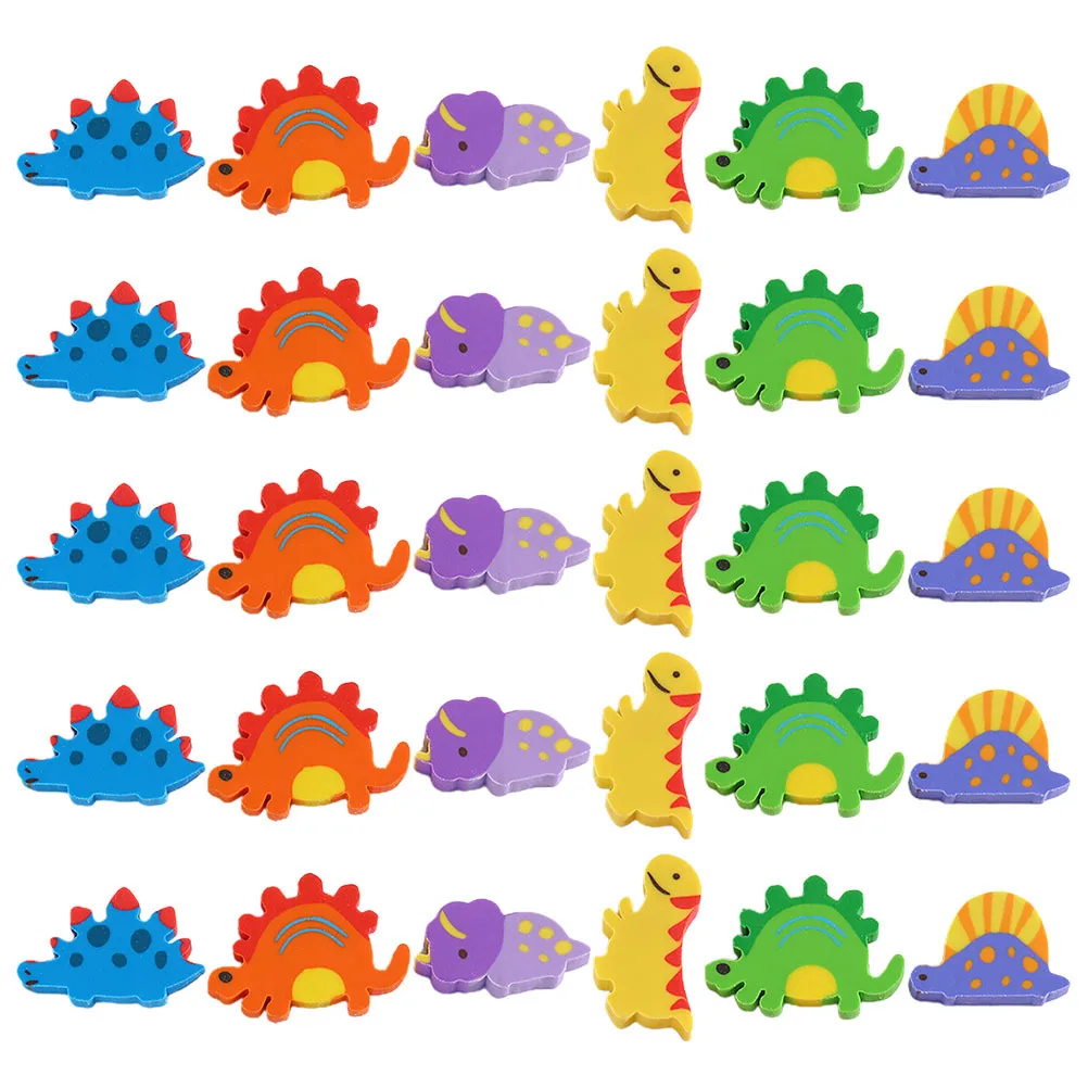 120 قطعة محايات الديناصور الكرتونية على شكل حيوان صغير للطلاب القرطاسية السائبة اللوازم المدرسية محايات الزخرفية