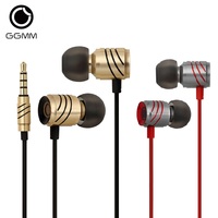 GGMM Wired Headphones With Microphone Wire-Controlled Metal In-Ear Headphones Music Sport 3.5 Universal Clarity Rich Earphones