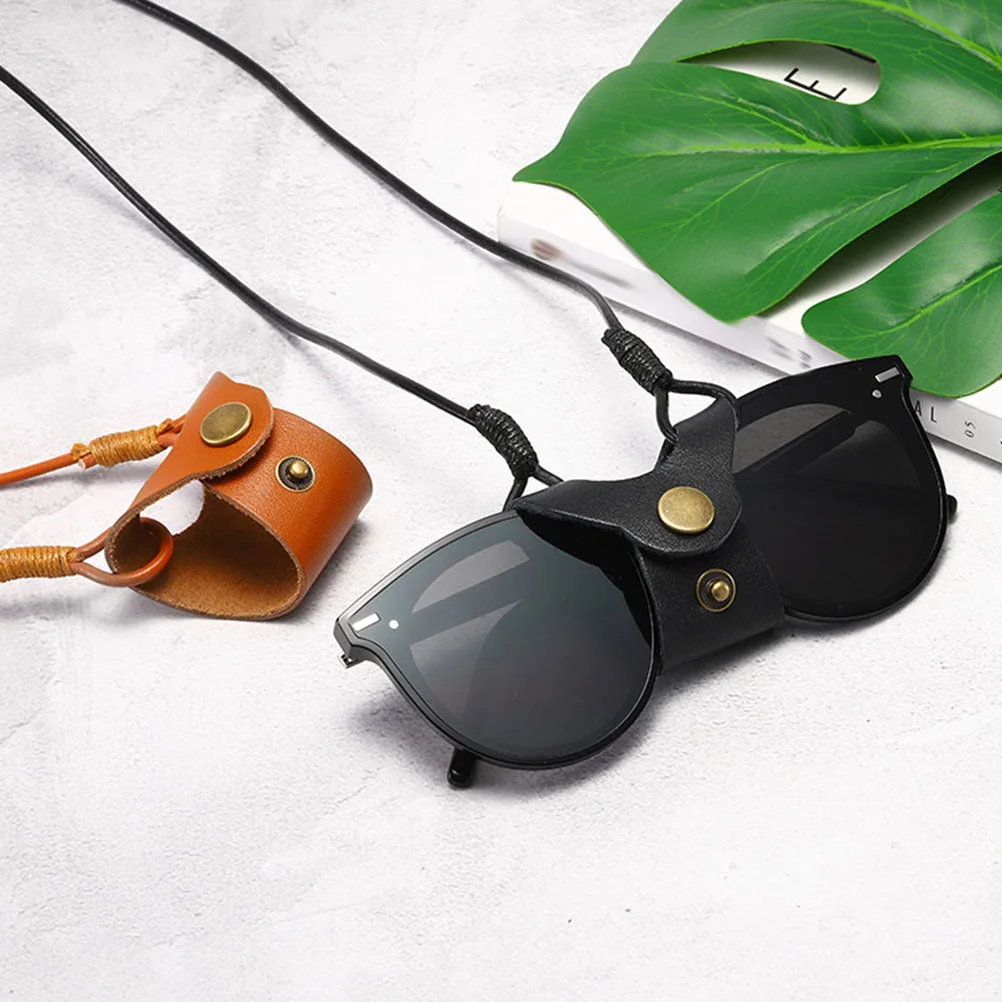 

2Pcs Eyeglass Chains Hanging Strap for Glasses Sunglasses Rope Retainer Case Brown Black Single Labor Protection