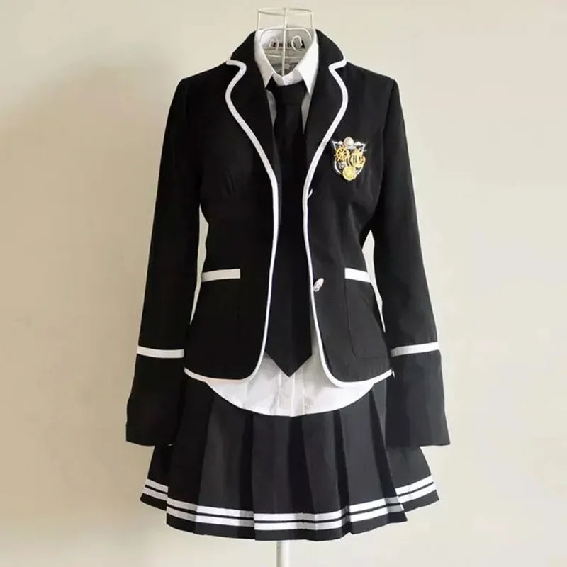 Uniformes da equipe escolar para meninas, trajes de desempenho, uniformes de competição para crianças, terno para estudante, 4 cores