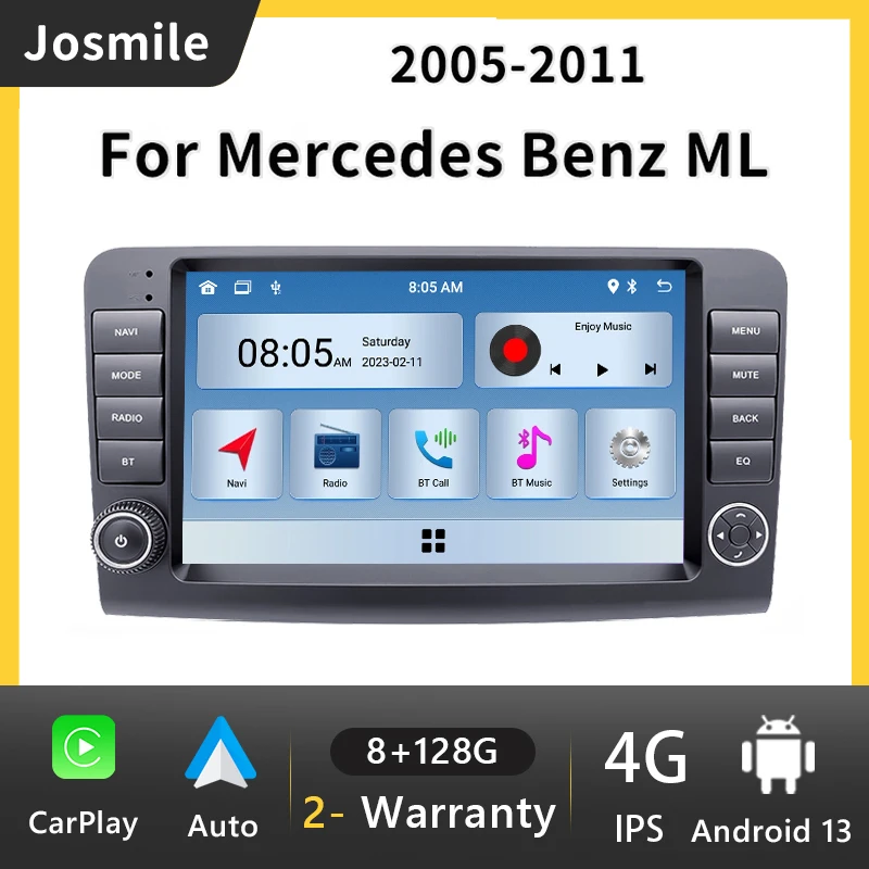 

Автомобильный мультимедийный плеер, проигрыватель на Android 13, с восьмиядерным процессором, для Mercedes Benz M CLASS ML W164 X164 ML350 ML300 GL500 ML320 ML280 GL3, типоразмер 2 Din