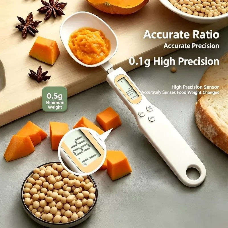 Rechargeable Electronic Digital Spoon Scale Food Grade Kitchen Measuring Spoon Precision Scale For Baking Baby Food Pet Food