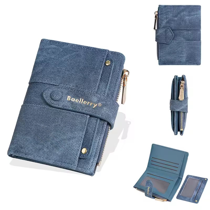 Baellerry New Fashion Women Short Wallets Zipper Coin Bags Top Quality Female Purse Coin Pocket Women's Detachable Card Clip - Image 11