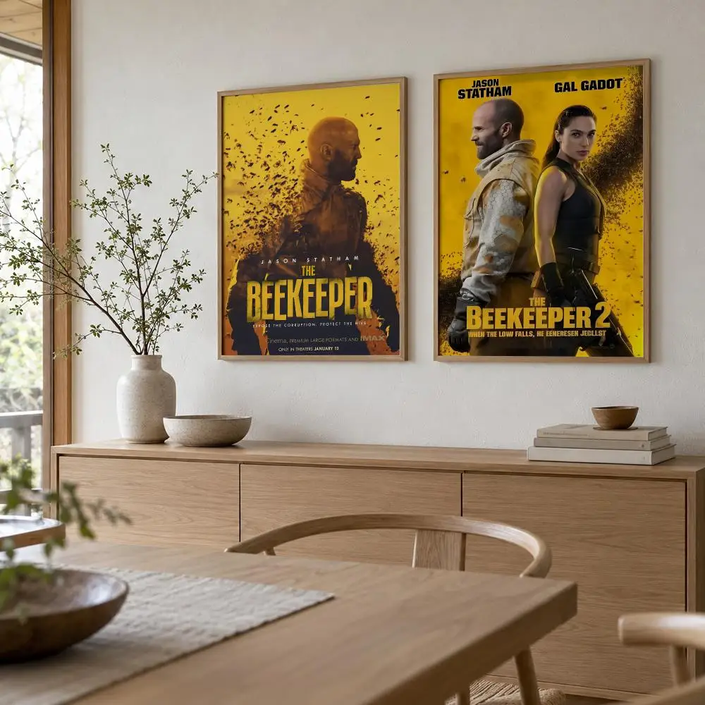 movie The Beekeeper Poster HD Waterproof Self-Adhesive Poster Unframed Wall Art Print for Home Room Decor Gift