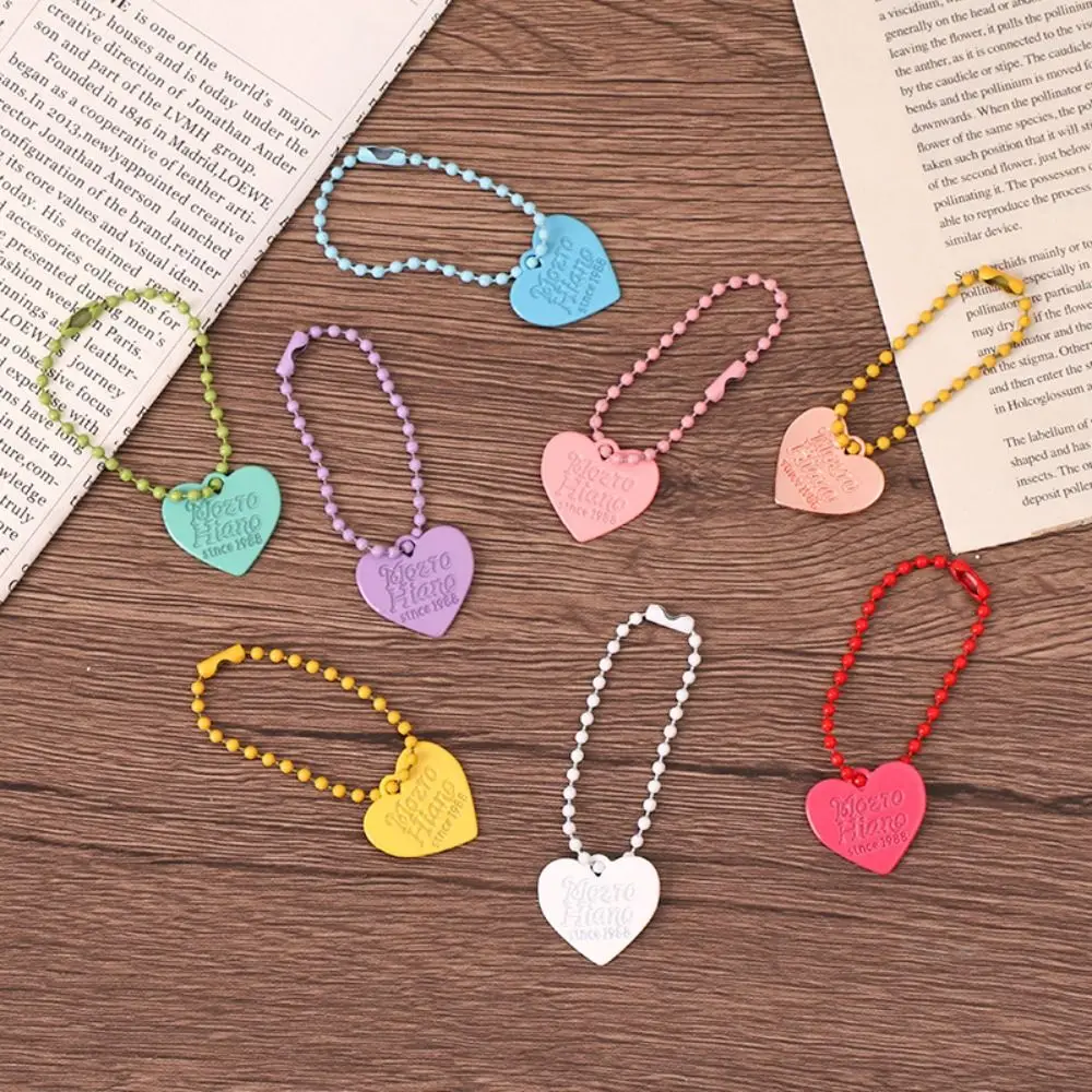 Durable Colorful Heart Keychain Y2K Creative Love Pendant Keyring Candy Color Sweet Bag Key Chain