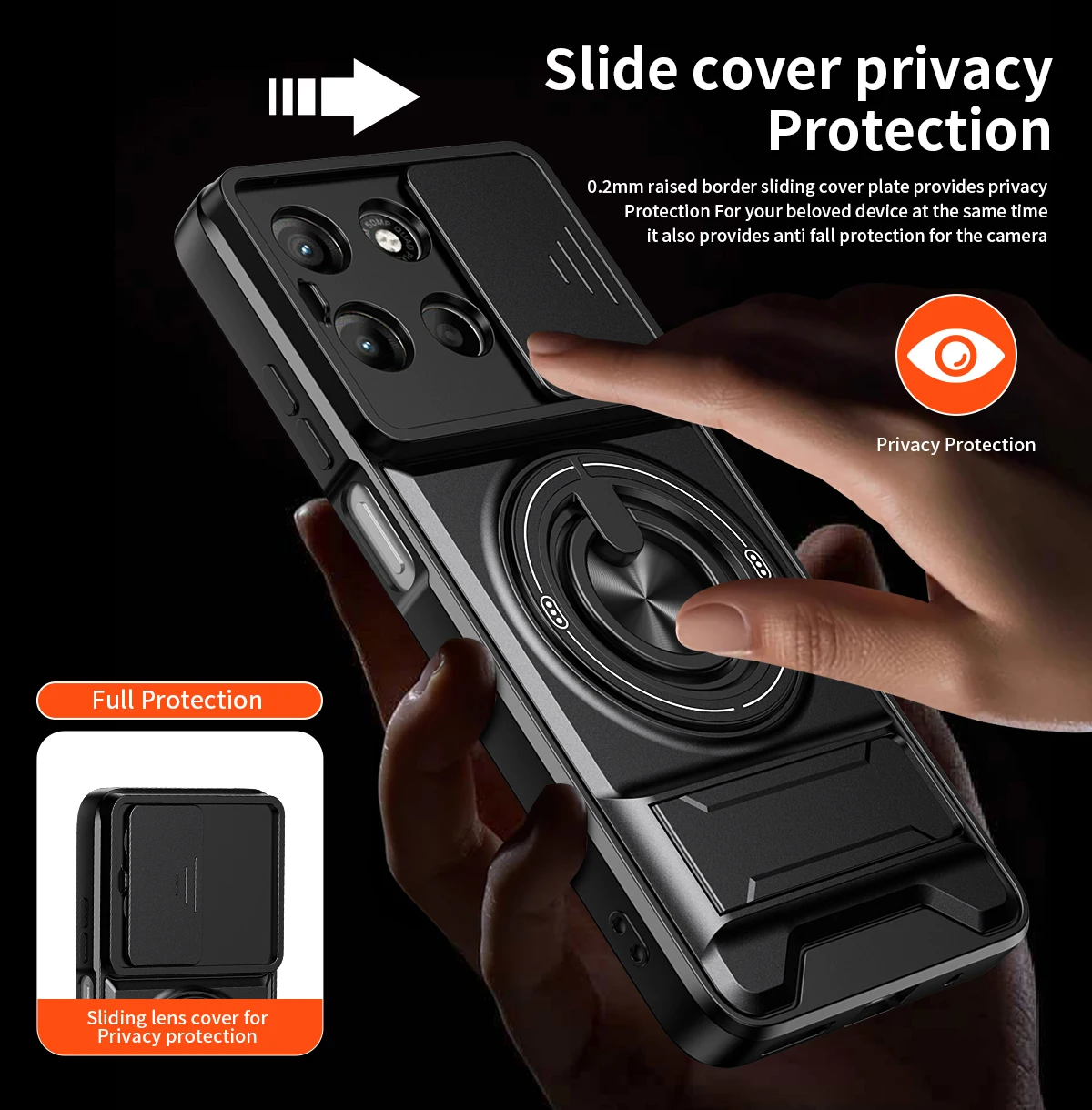 Für Motorola G15 Hülle Moto G17 Cover Moto G15 Power G17Power Magsafe Magnetische Klapphalterung Militärische Panzerung Kameraschutzabdeckung – Detail 9