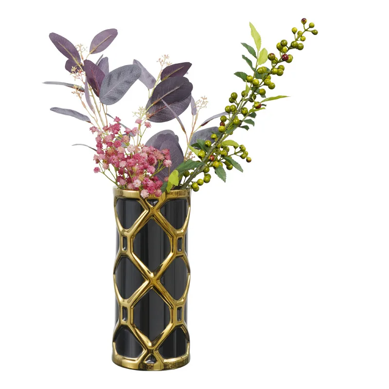 

Light luxury modern hydroponic ceramic vase hotel homestay living room chest ornament