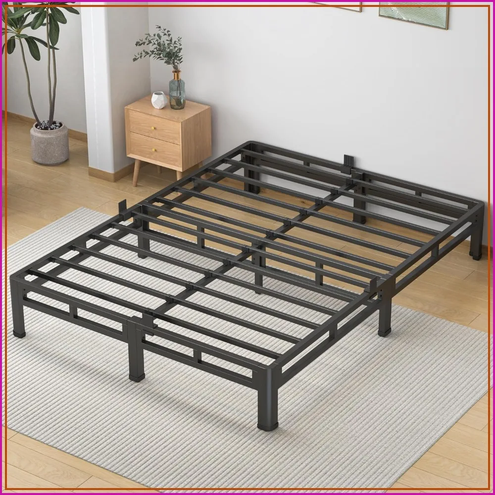 

10 Inch Queen Bed Frame, Metal Platform with Round Corner Legs, 4000lbs Capacity, Noise-Free, Easy Assembly