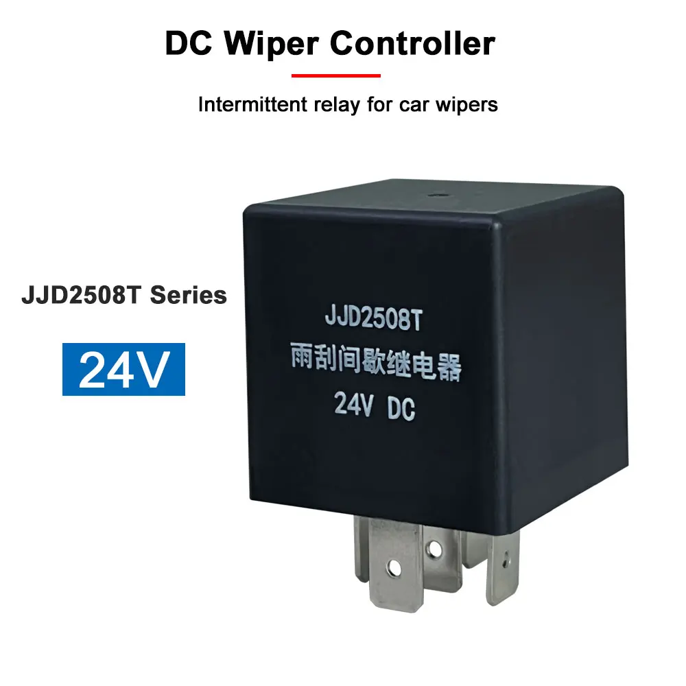 JJD2508T  24V 5-pin Automotive Wiper DC Control Intermittent Relay Flasher For Trucks And Buses