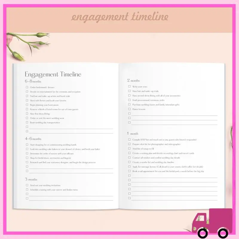 

Compact Wedding Planner Book And Organiser The Complete Bridal Planning Journal For Engaged Couples A5 Hardcover Notebook