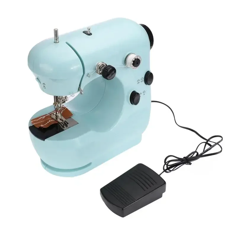 Household Mini Electric Sewing Machine Multi-Function Micro-Sewing Machine W/ Foot Pedal 2Speed Adjustable Lightweight Beginners