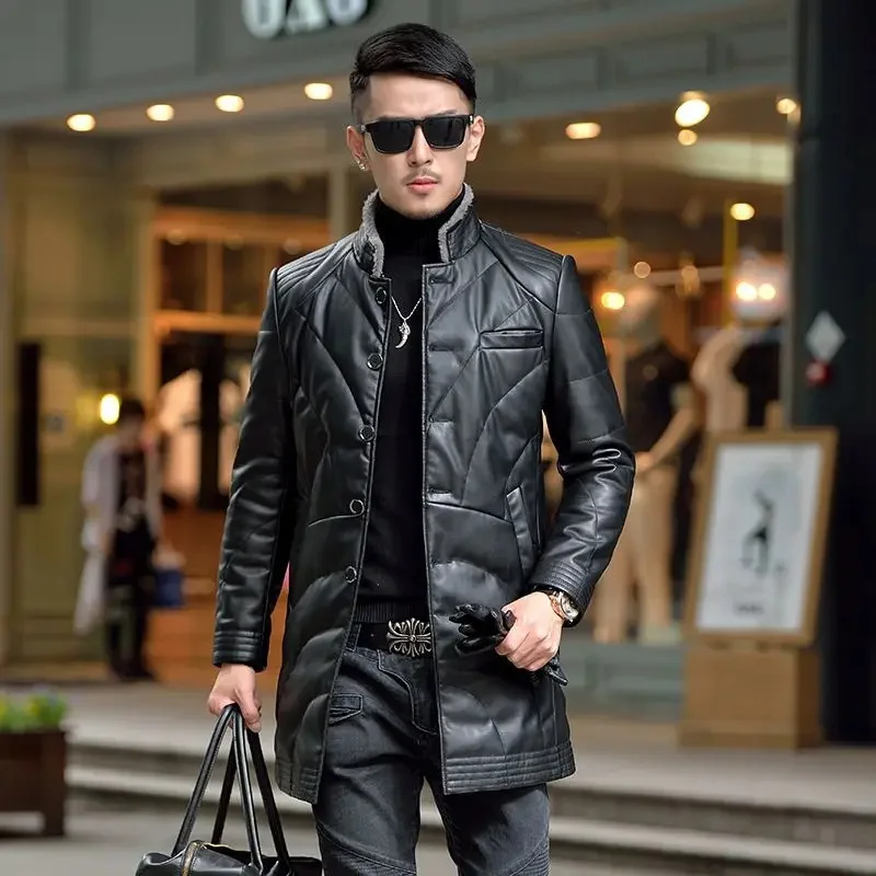 Men's Sheepskin Jacket Down Duck Coats Winter s For Hooded Fashion Padded Puffer Man Coat