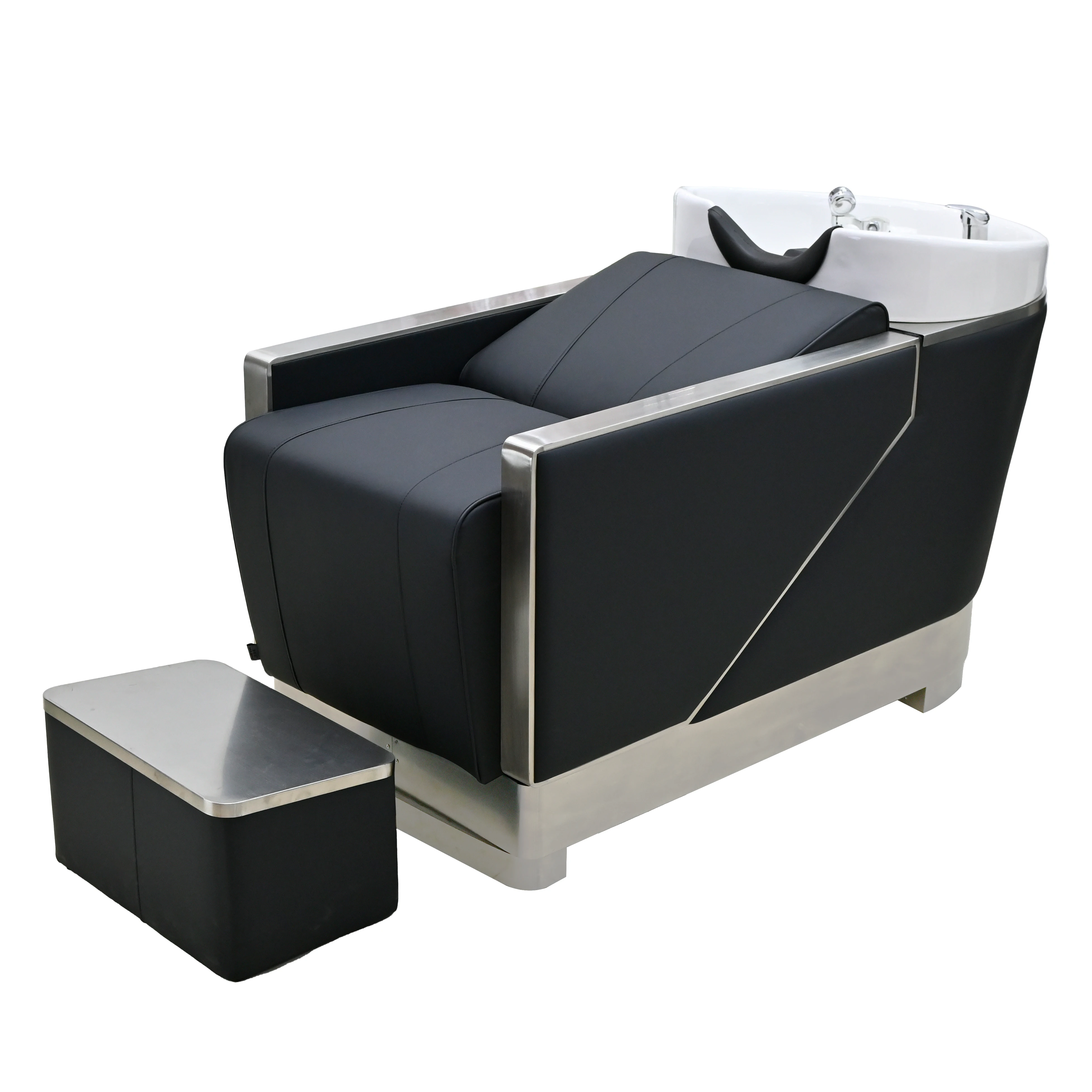 Custom Commercial Shampoo Chair Backwash Unit Complete Set For Barber Beauty Salon