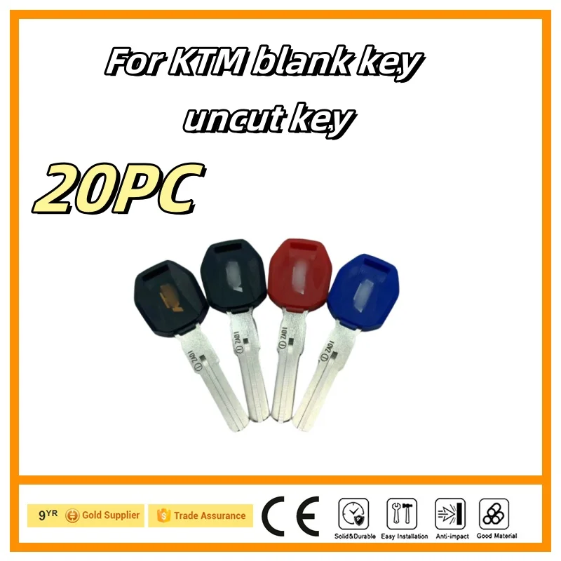 20PC For KTM 1290 1050 1190 SUPER ADV R S RC8R Blank Key Motorcycle Replace Uncut Keys can be placed anti-theft chip 790 890 250