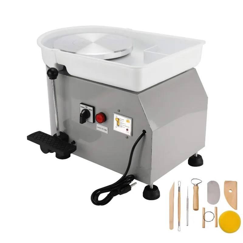 Removable Detachable ABS Basin 25CM 350W Electric Pottery Wheel Machine Ceramic Work Forming Machine