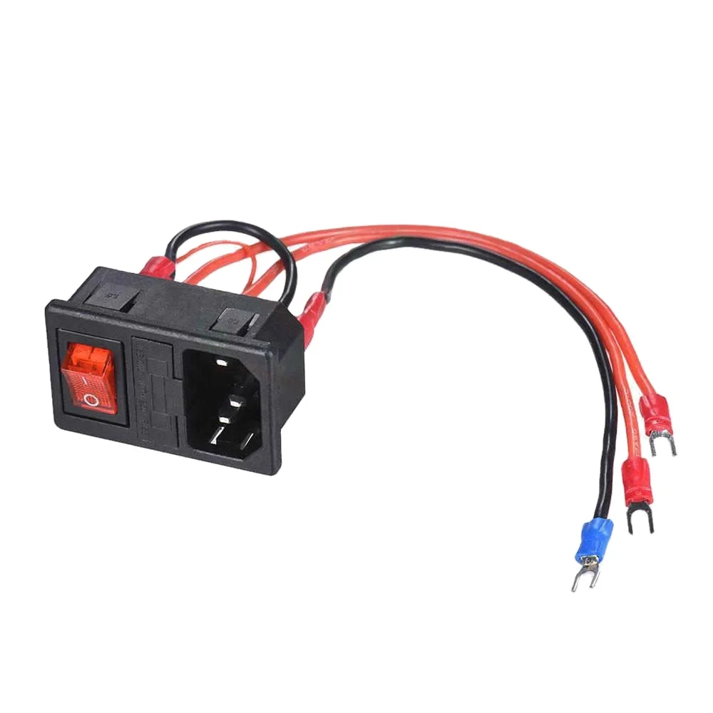 For 3D Printer DIY 3D Printer Accessories 3D Printer Parts 220V/110V 15A Power Supply Switch Male Socket With Fuse