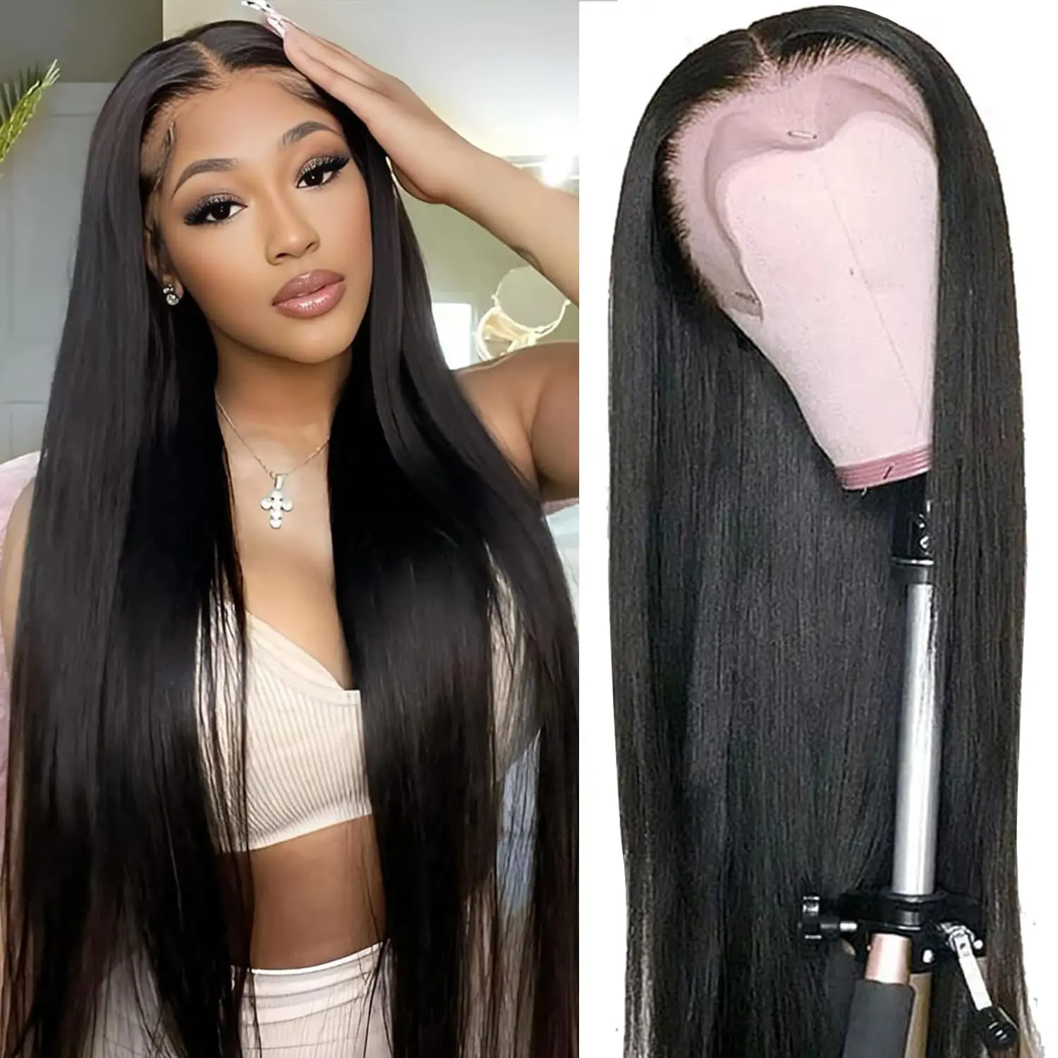 Straight Lace Front Wigs Human Hair 13x6 30 32 36 38 Inch HD Lace Frontal Wig 4x4 Closure Wig 360 Human Hair Lace Frontal Wigs