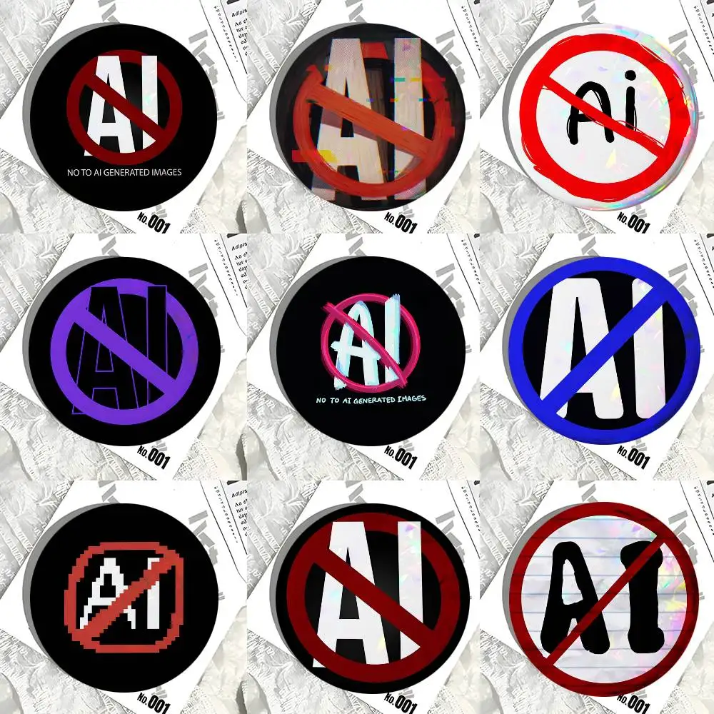 No AI Round Badges Can Be Used To Decorate Clothes And Backpack Pins