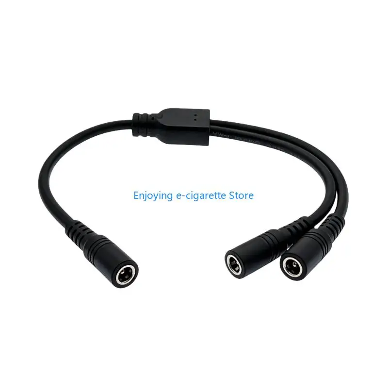 Power Splitter Y Cable, 1 to 2 DC5525 Indoor Cord for Camera Lighting, Electronics Projects, and Home Workshop Wiring Tasks Y4QF