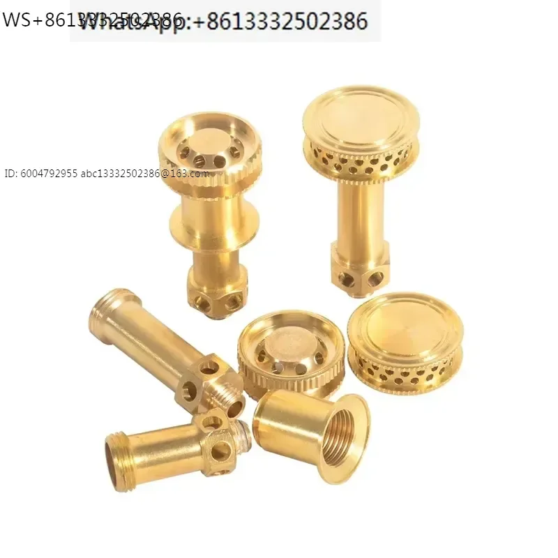 2pcsNine gun gas stove, seven chamber fire stove, nozzle, all copper direct flame dispenser liquid accessories
