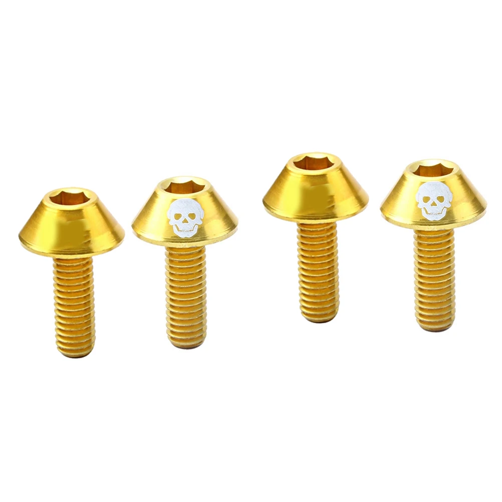 

4Pcs Screw Aluminum Alloy Mountain Road Bike Replacement High Strength Cycling Bolt Durable Adjustable Brake Column