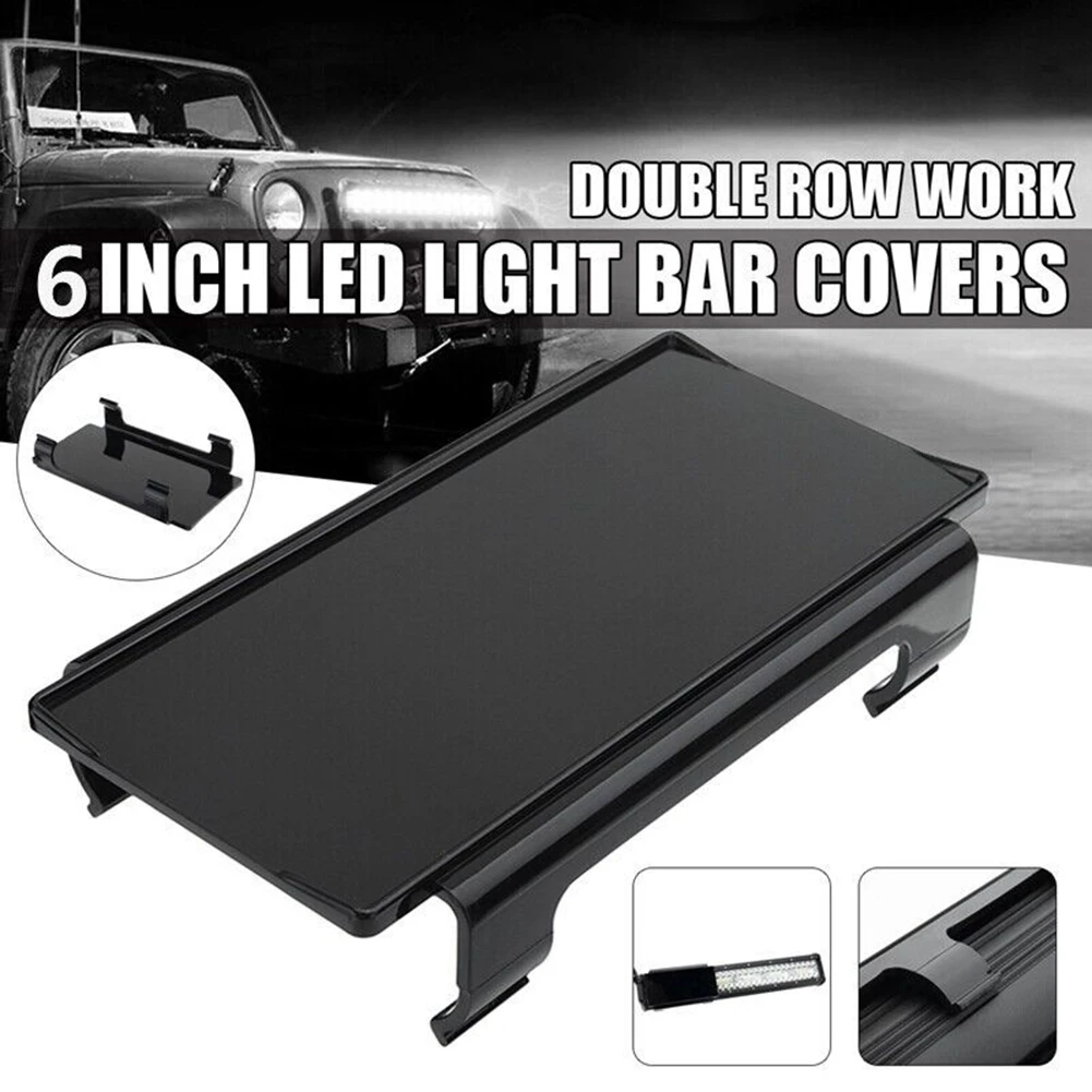 Car Light Bar Cover Light Covers PC Polycarbonate 152 * 70mm 6 Inch Black Car LED Light Bar Cover Auto Accessories