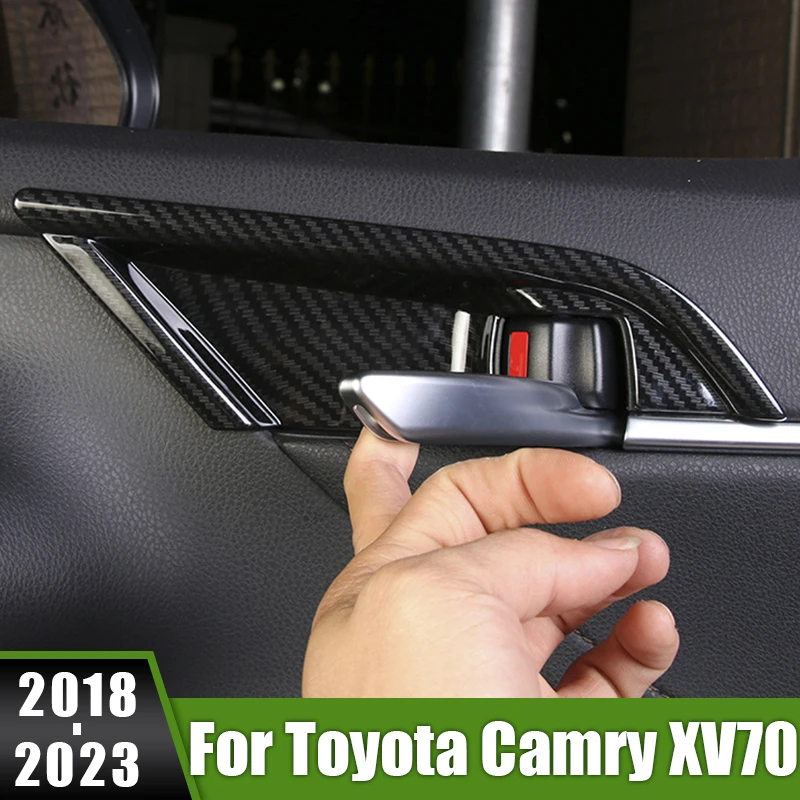 

For Toyota Camry XV70 70 2018 2019 2020 2021 2022 2023 Car Decal Inner Door Handle Bowl Frame Cover Trim Stickers Accessories